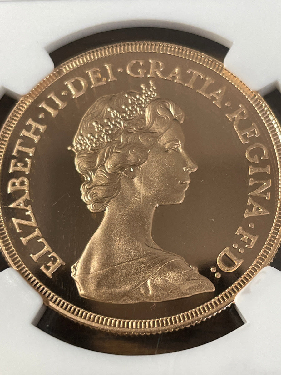1980年 イギリス エリザベス女王 ５ソブリン金貨 NGC PF69 UC – LegacyCoin