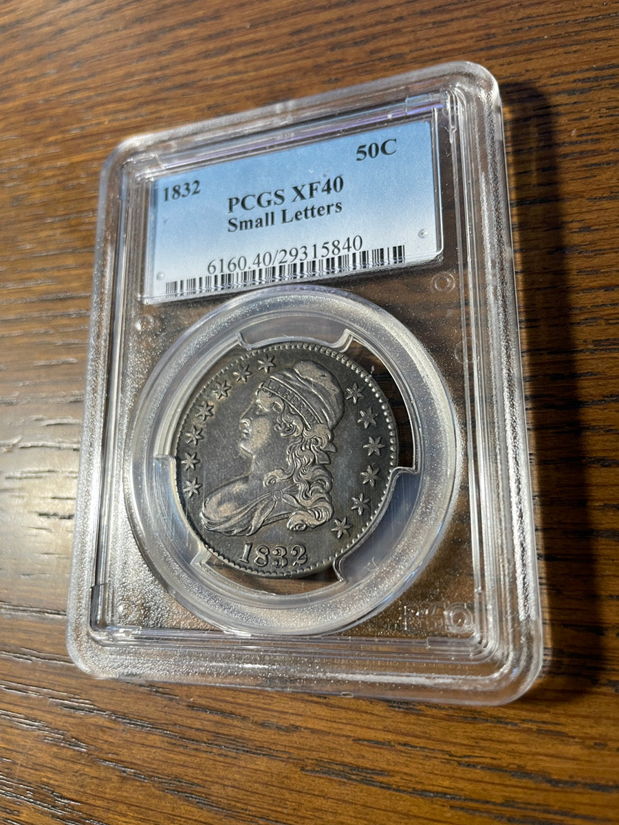 1832年 アメリカ 50セント キャップドバスト PCGS XF40 – LegacyCoin