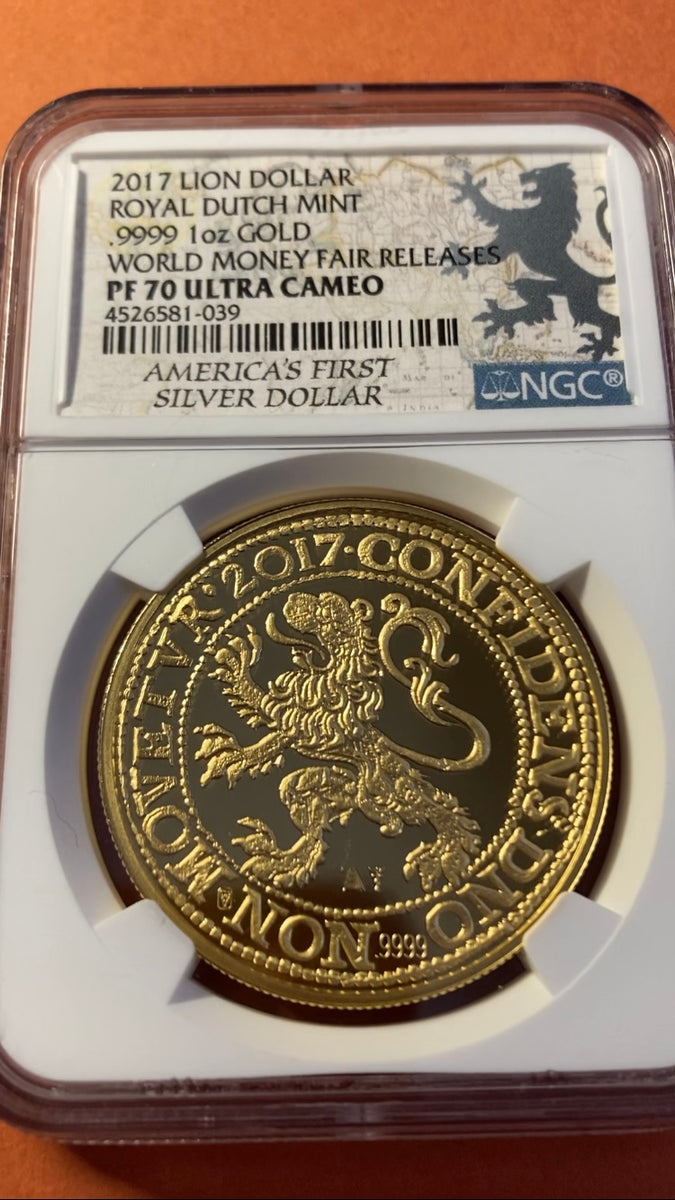 2017年 オランダ ライオンダラー 金貨 銀貨 ４枚セット！！ NGC