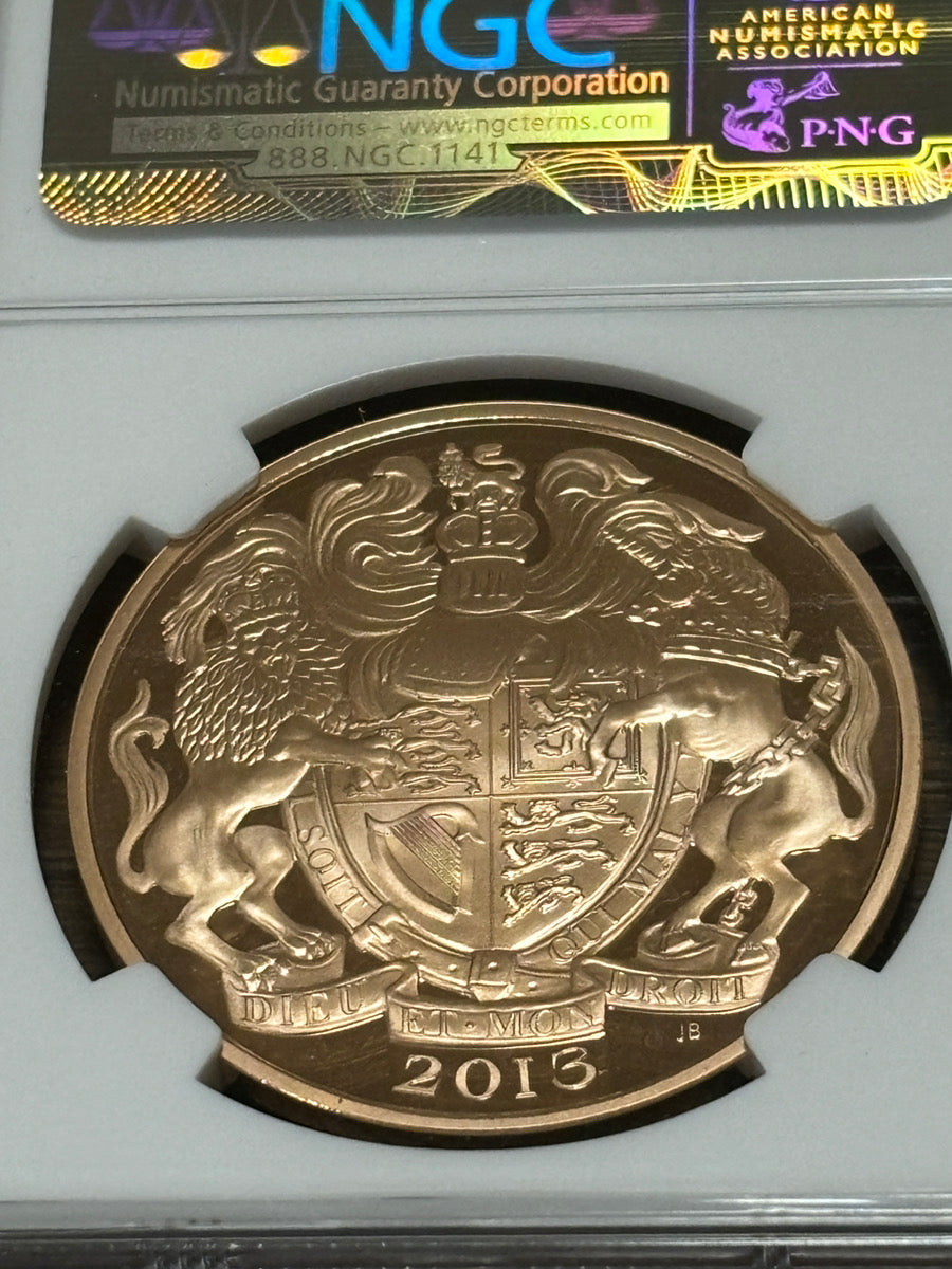 2013年 ヤングエリザベス PF70UC 5ポンド 金貨 初回50枚限定発行【最高