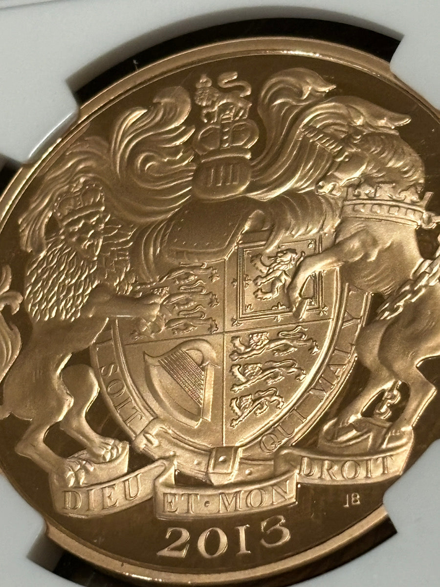 2013年 ヤングエリザベス PF70UC 5ポンド 金貨 初回50枚限定発行【最高