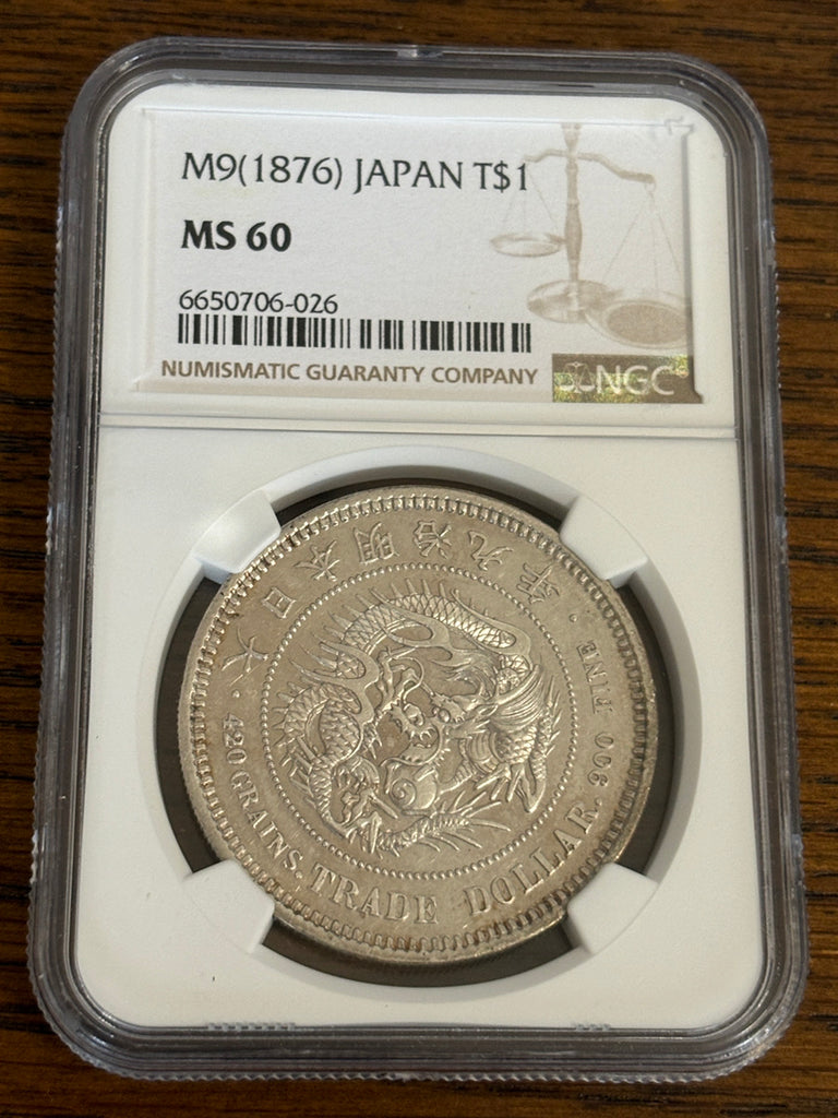 1876年 明治9年 日本 貿易銀 MS60 トレードダダラー – LegacyCoin