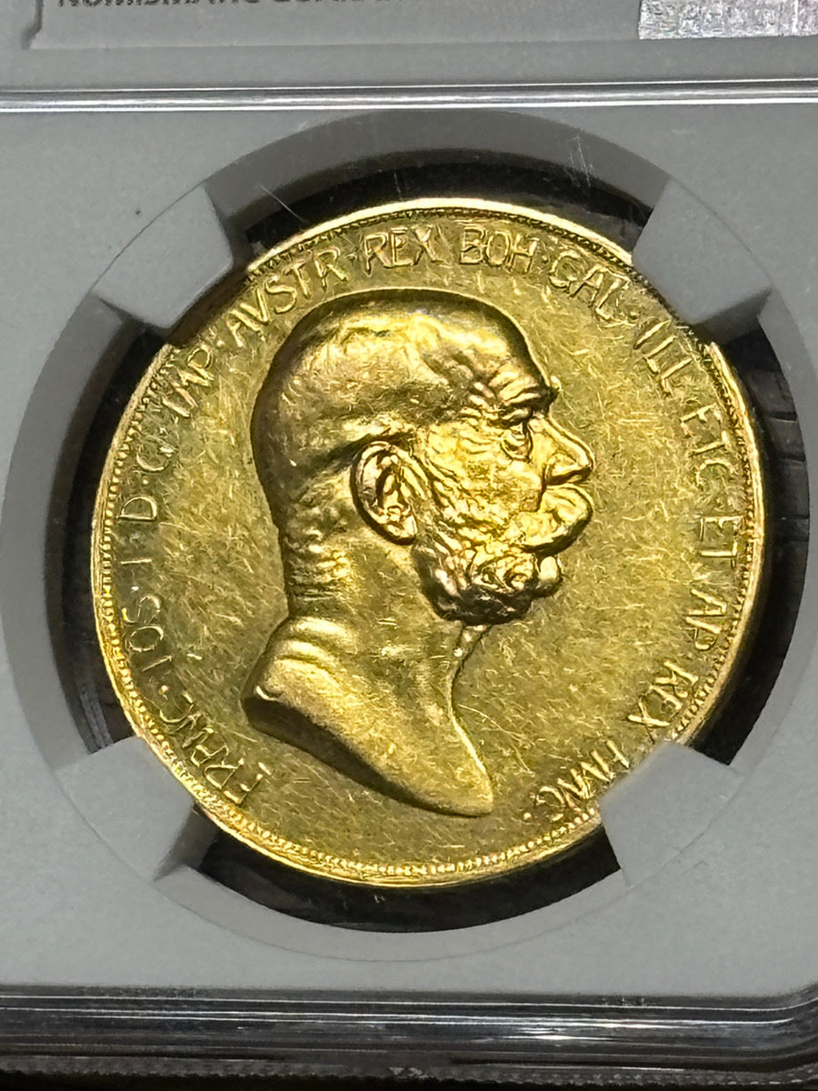 1908年 フランツ・ヨーゼフ 雲上の女神 オーストリア 金貨 PF58 NGC – LegacyCoin