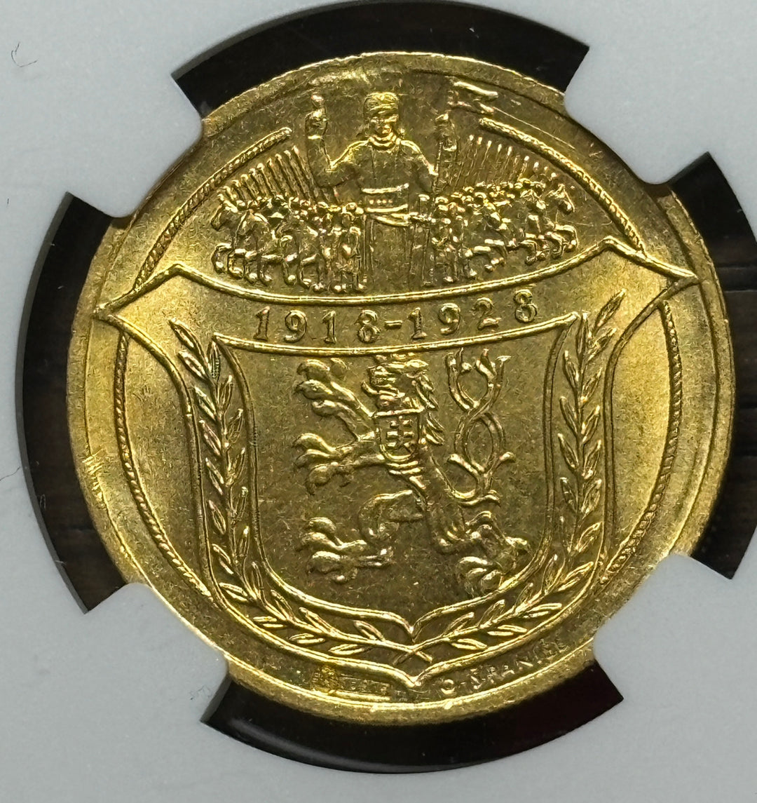 希少！レア！アンティーク1950年代チェコスロバキア製デカンタ チェコスロバキア 1931年 10ダカット 金貨 聖ヴァーツラフ NGC