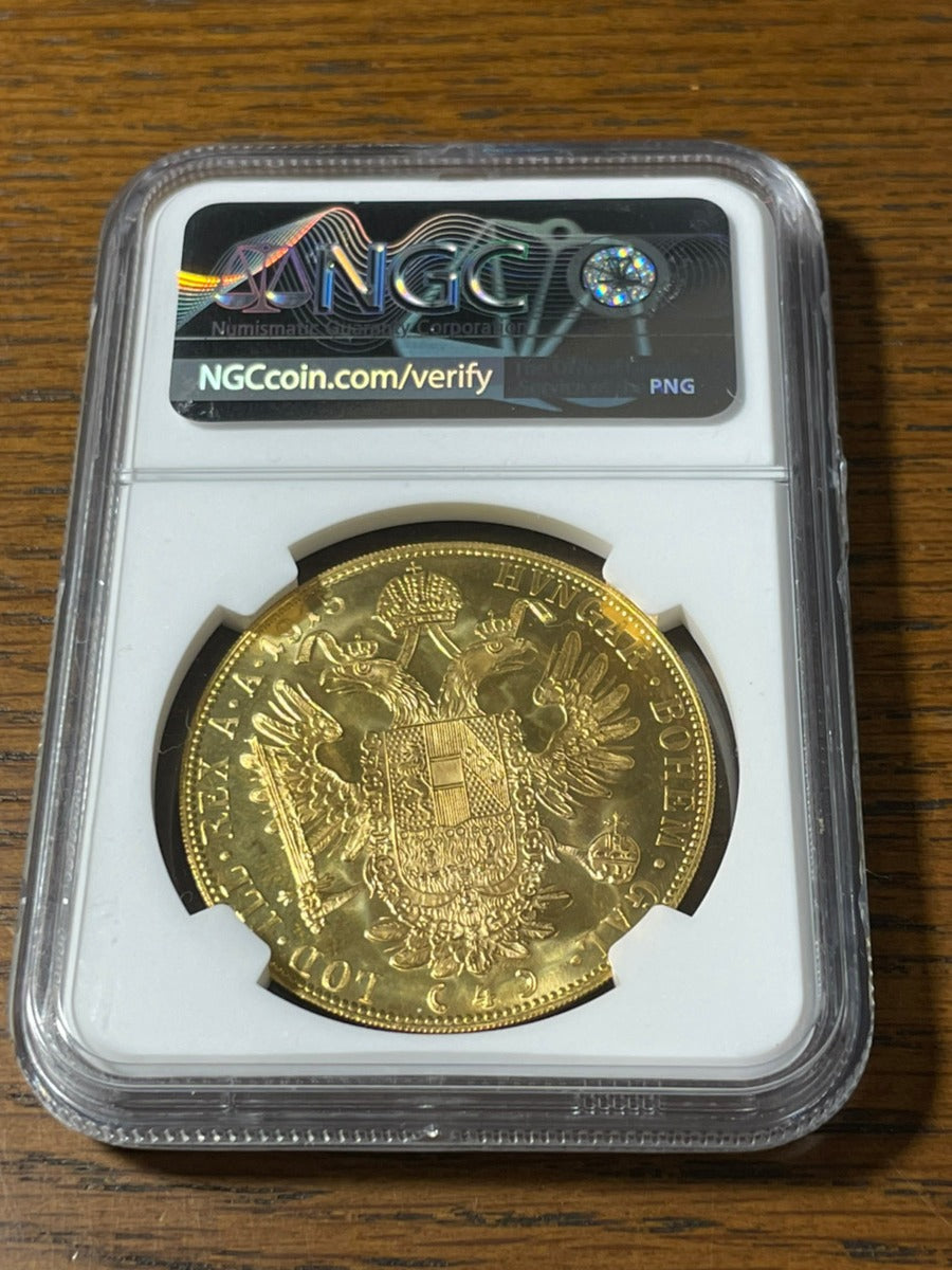 オーストリア 4ダカット 金貨 1915年 NGC MS67 フランツヨーゼフ – LegacyCoin