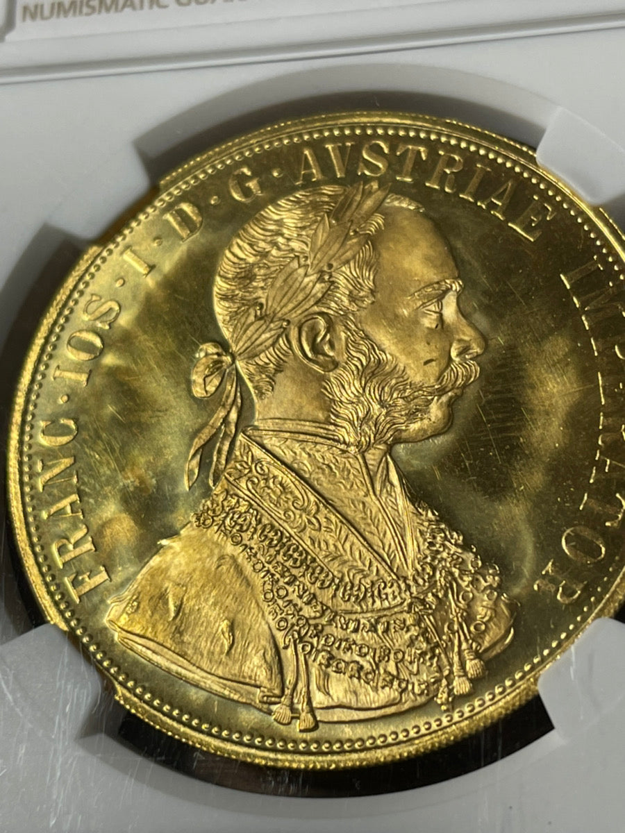 オーストリア 4ダカット 金貨 1915年 NGC MS67 フランツヨーゼフ – LegacyCoin