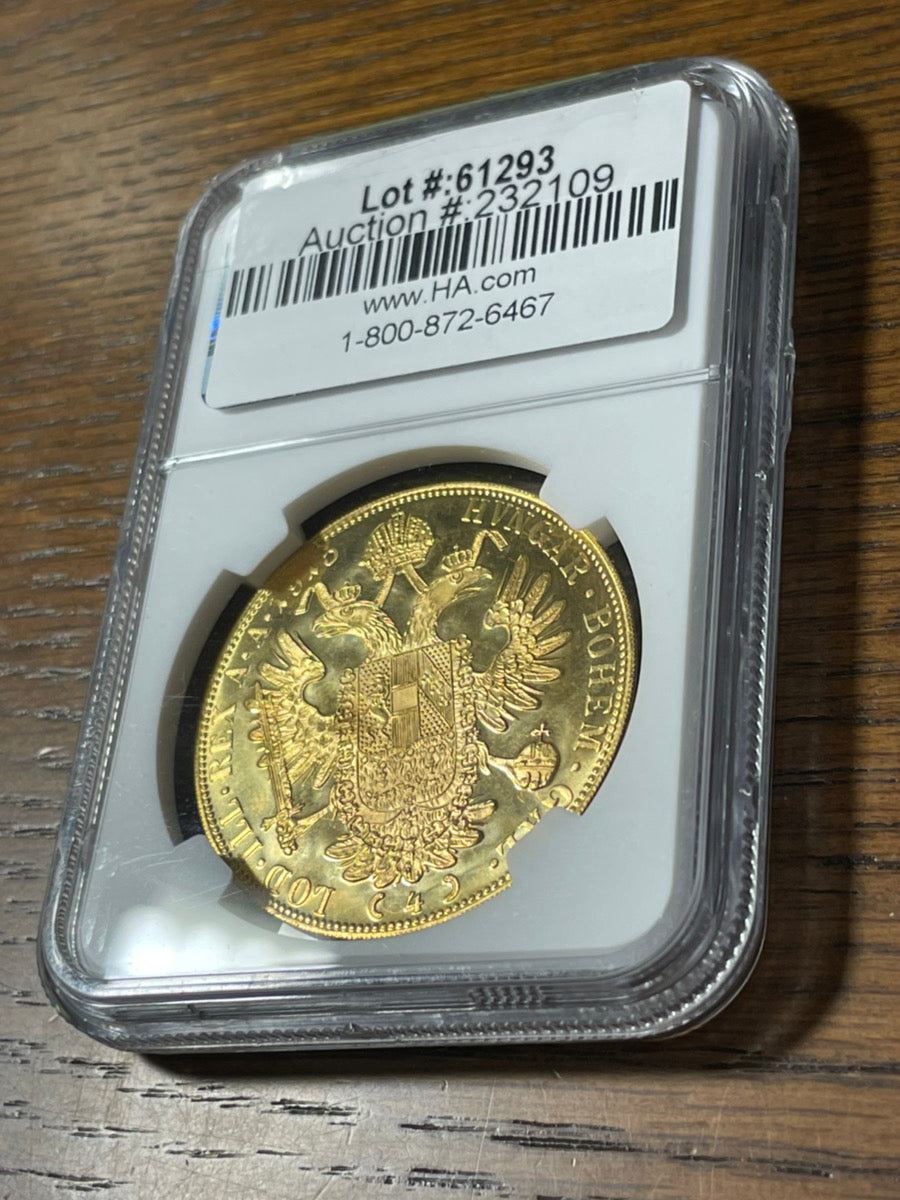 オーストリア 4ダカット 金貨 1915年 NGC MS67 フランツヨーゼフ – LegacyCoin