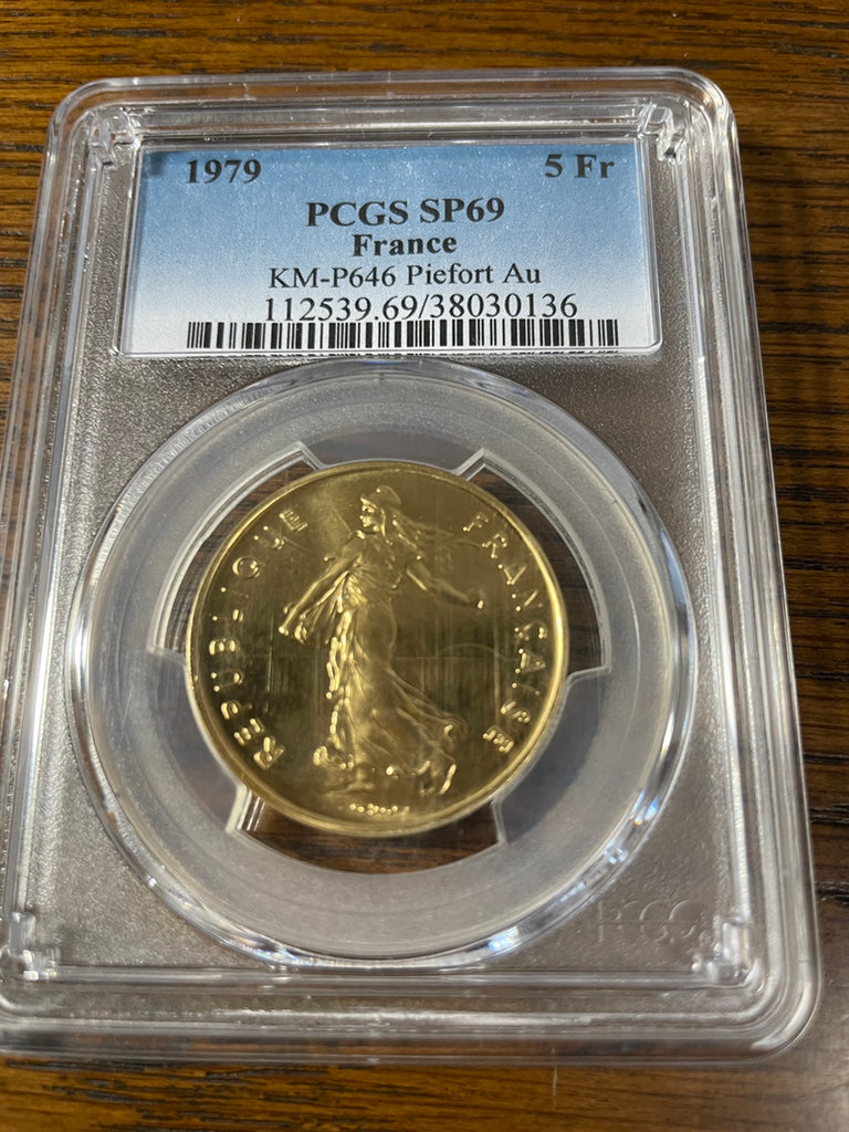 フランス 1979年 5フラン ピエフォー金貨 PCGS SP69 – LegacyCoin