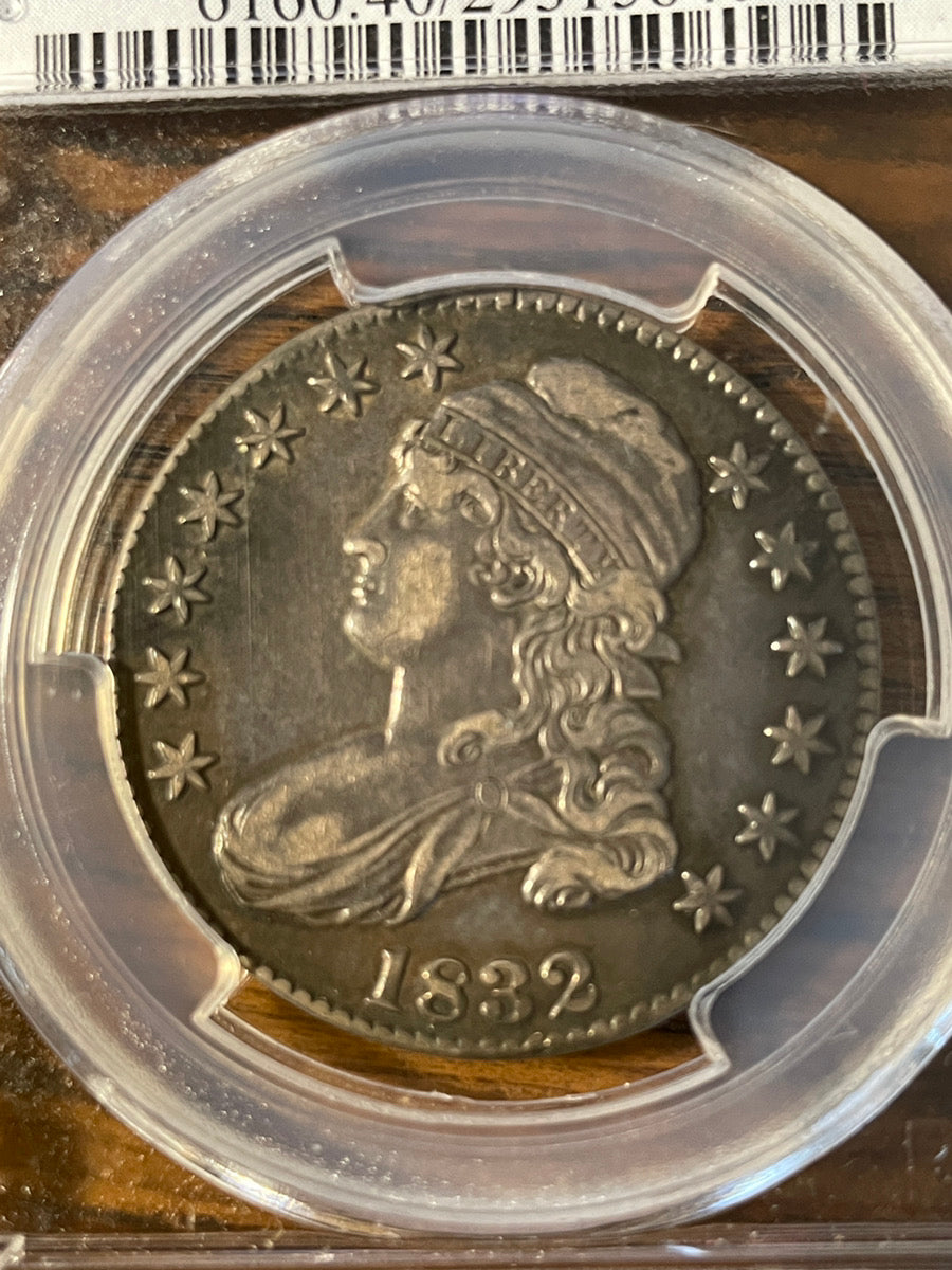 1832年 アメリカ 50セント 銀貨 キャップドバスト PCGS XF40