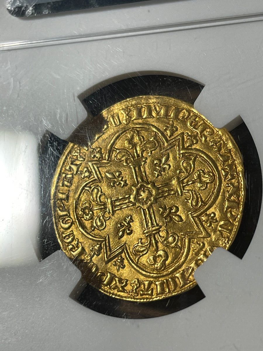 フランス 1350-64 ジャン2世 ムートンドール 金貨 黄金の羊 PCGS MS62