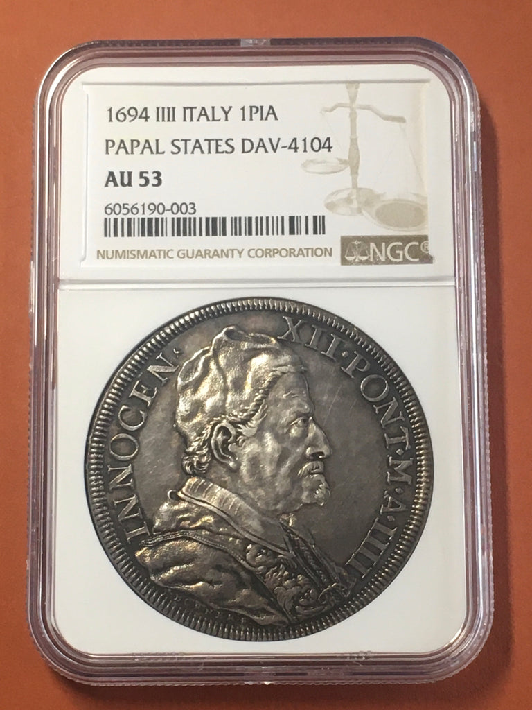 1694年【超希少】ローマ教皇 インノケンティウス12世 NGC AU53