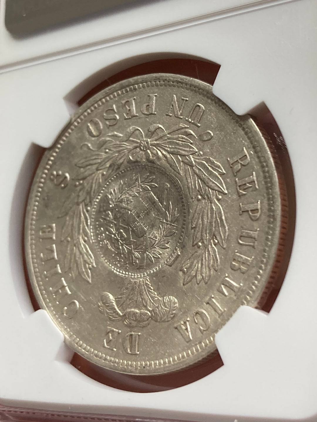 1894 1ペソ　グアテマラ 銀貨 古銭 硬貨  外国古銭 古銭 銀貨 中南米銀貨】1894年 グアテマラ ペソ 1/2R 大型銀貨 NGC AU58 古銭