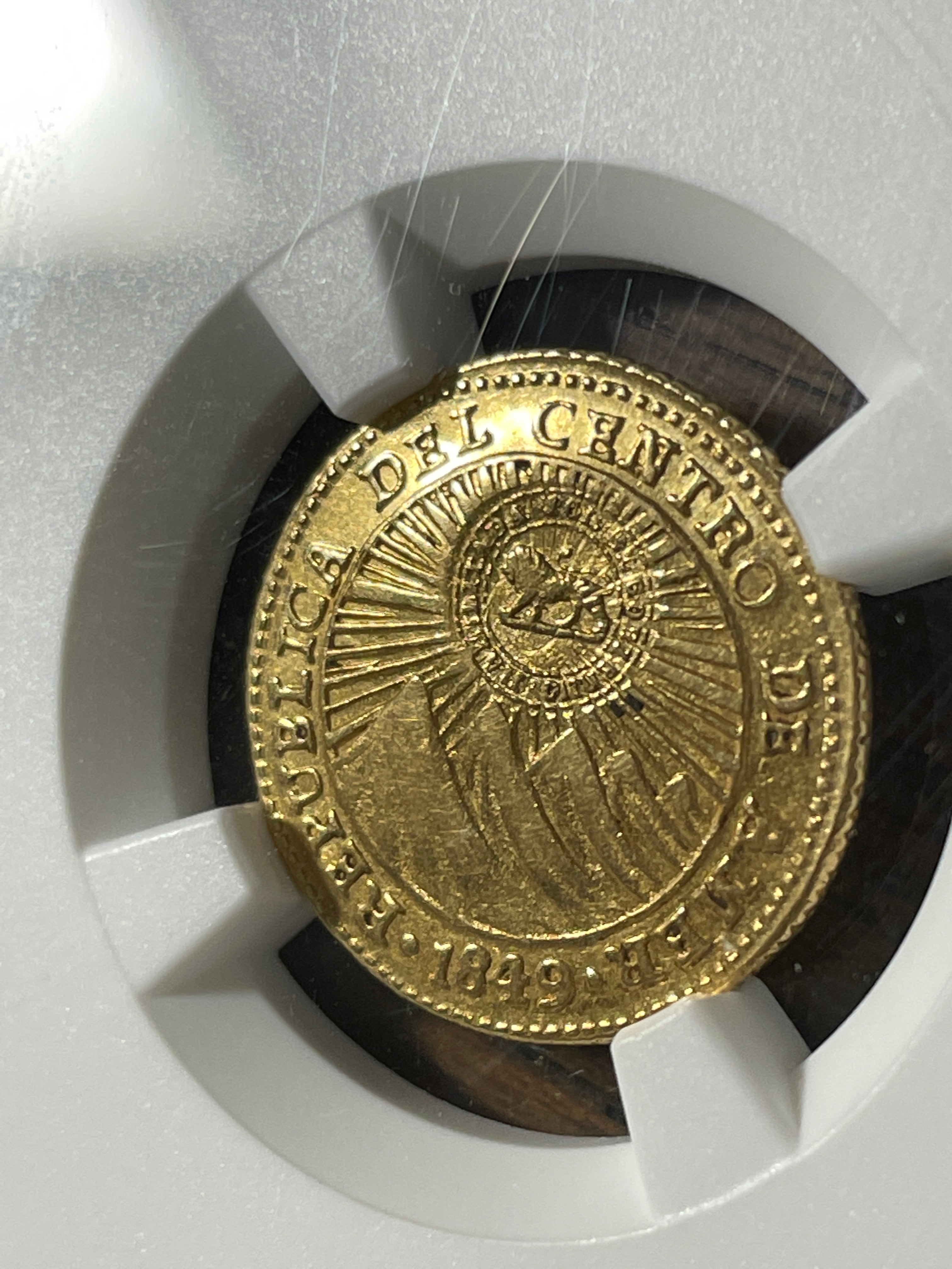 1849年 コスタリカ 中央アメリカ共和国 エスクード 金貨 NGC